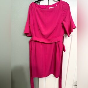 Eliza J Fuchsia Midi Dress
